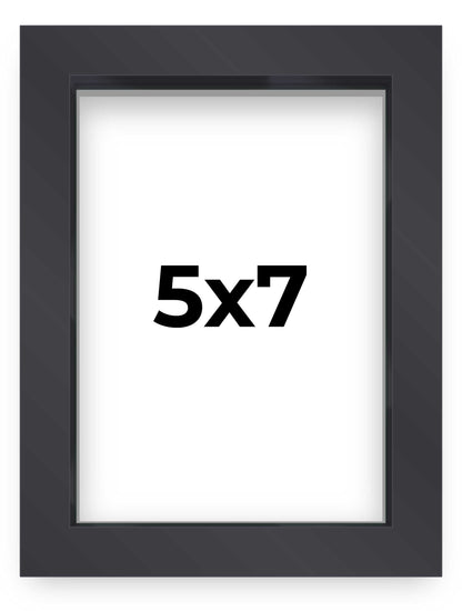 2" Deep Black Shadow Box Frame With White Acid-Free Backing