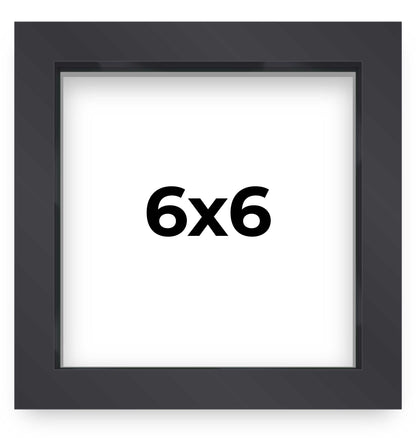 2" Deep Black Shadow Box Frame With White Acid-Free Backing