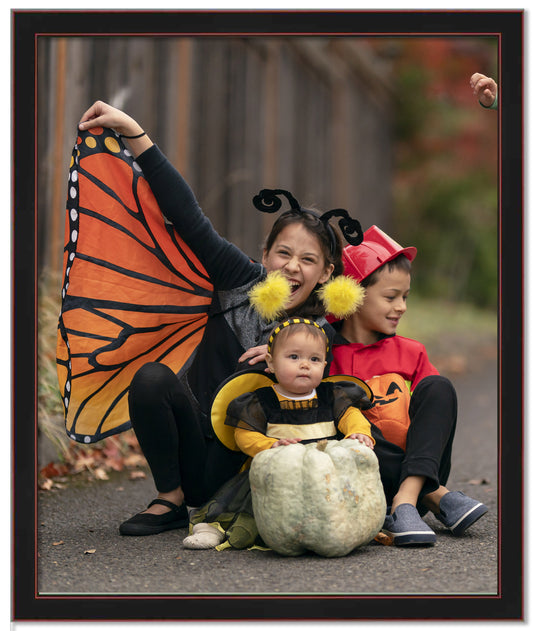 Contemporary Black Wood Square Picture Frame