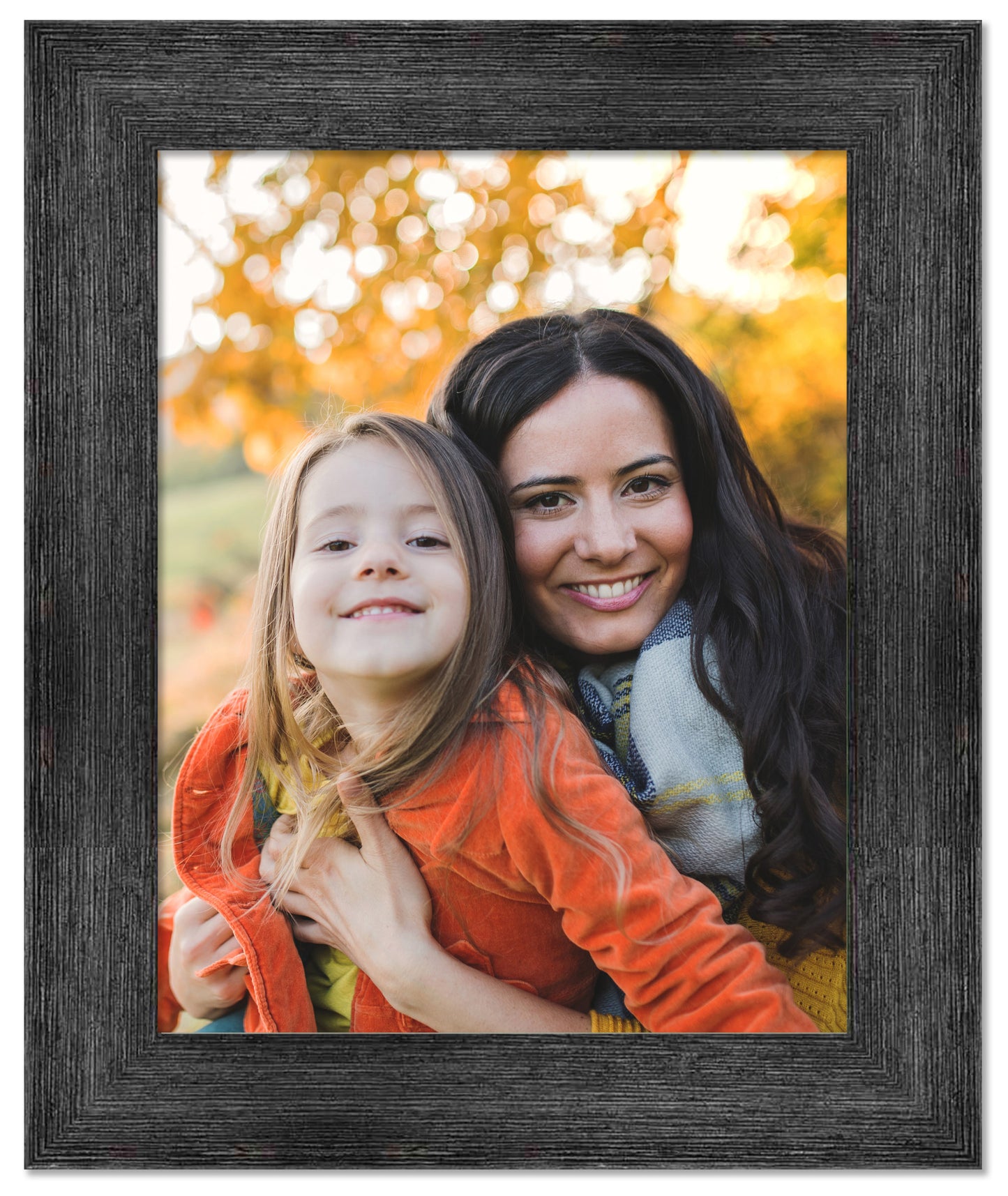 Distressed/Aged Black Wood Picture Frame