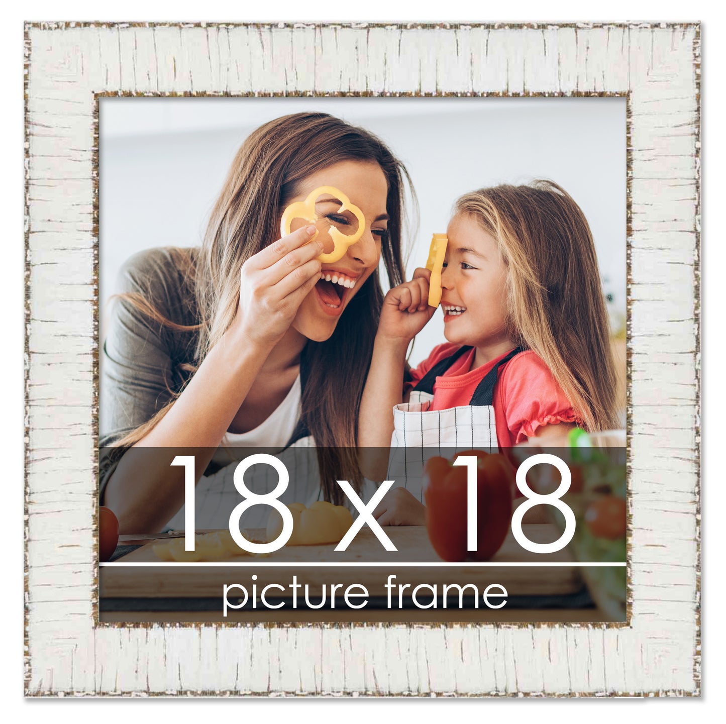 White Rustic Birch Wood Picture Frame