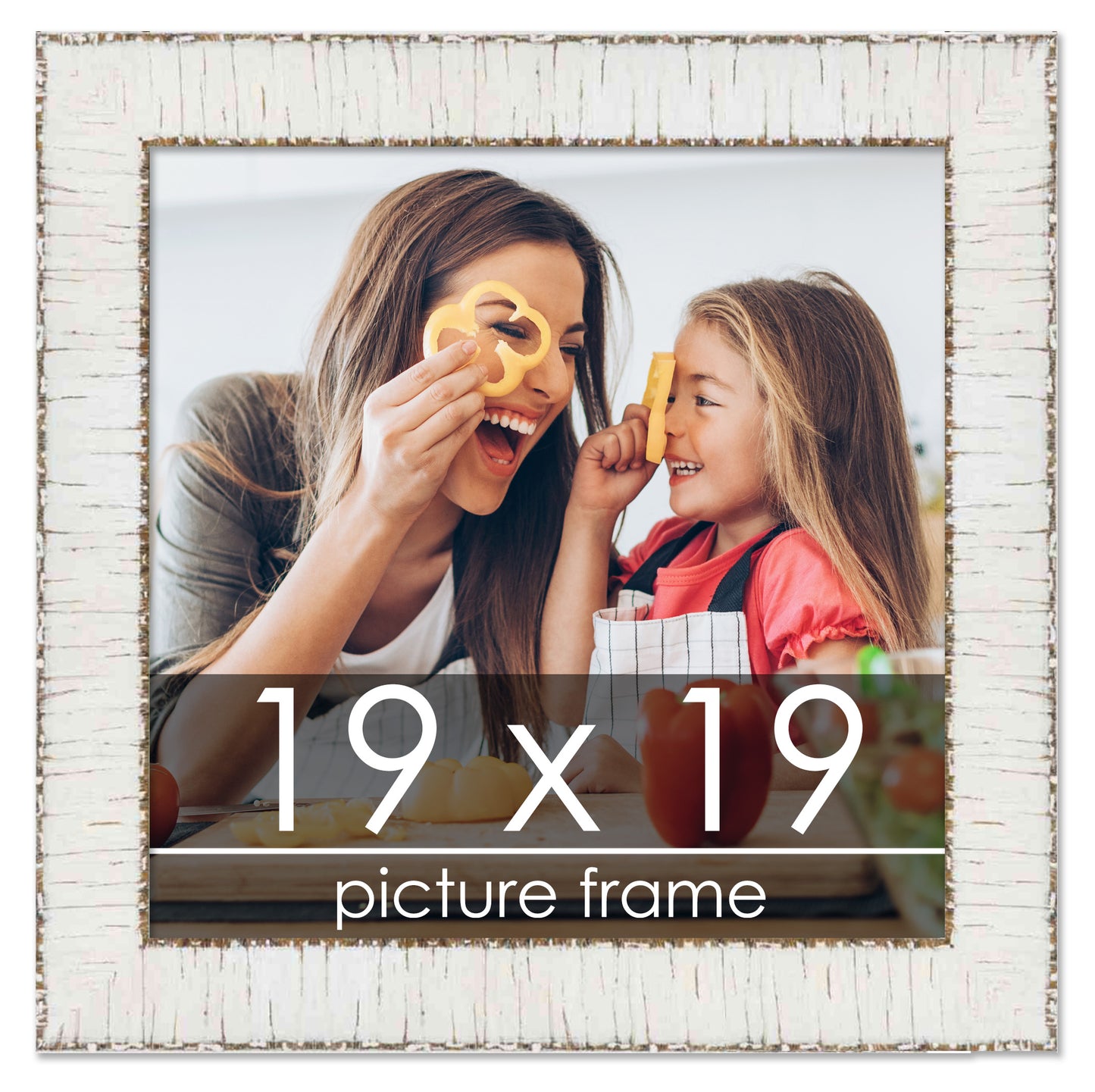 White Rustic Birch Wood Picture Frame