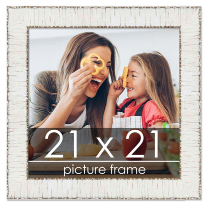 White Rustic Birch Wood Picture Frame