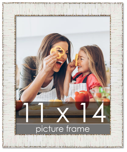 White Rustic Birch Wood Picture Frame