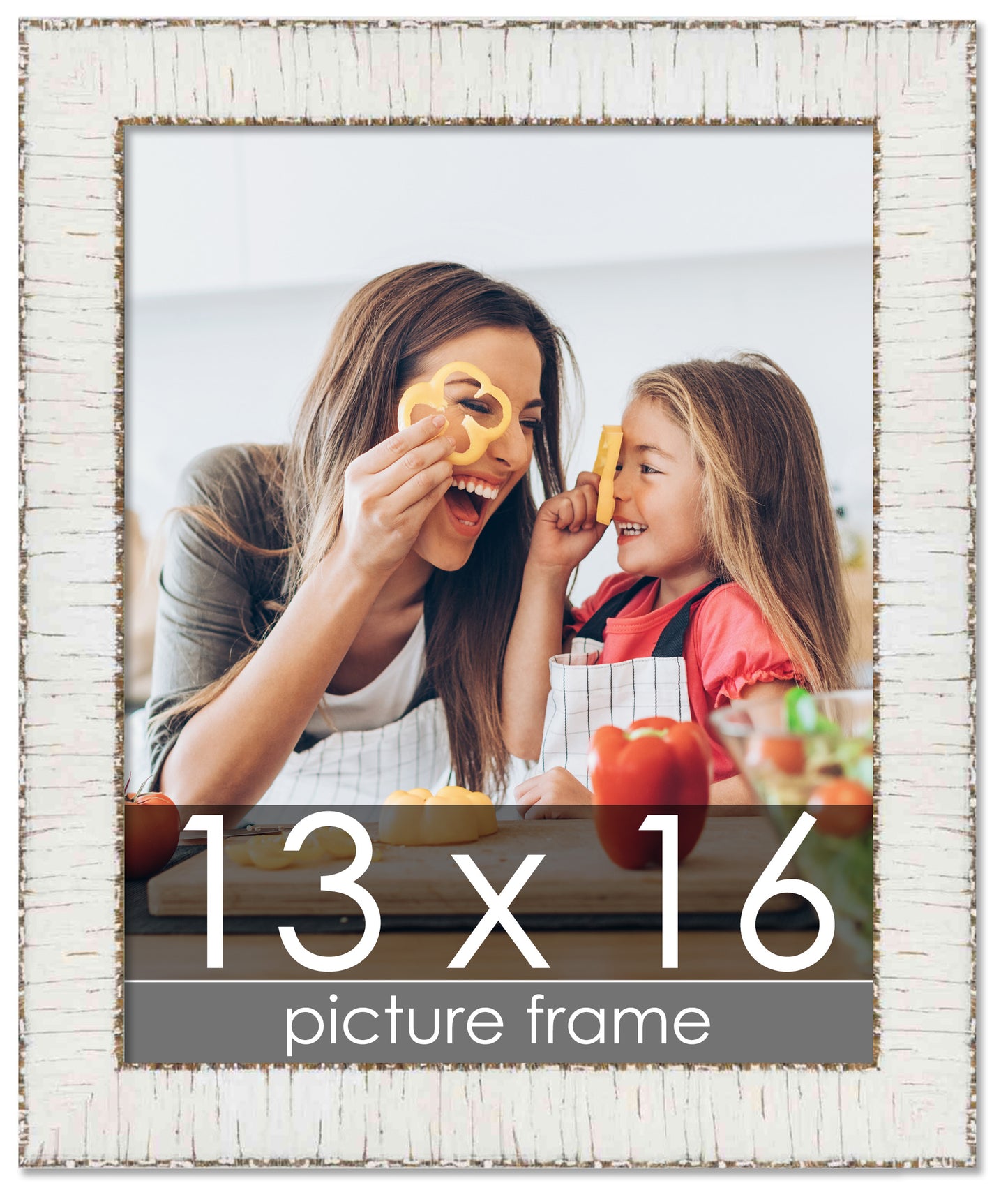 White Rustic Birch Wood Picture Frame