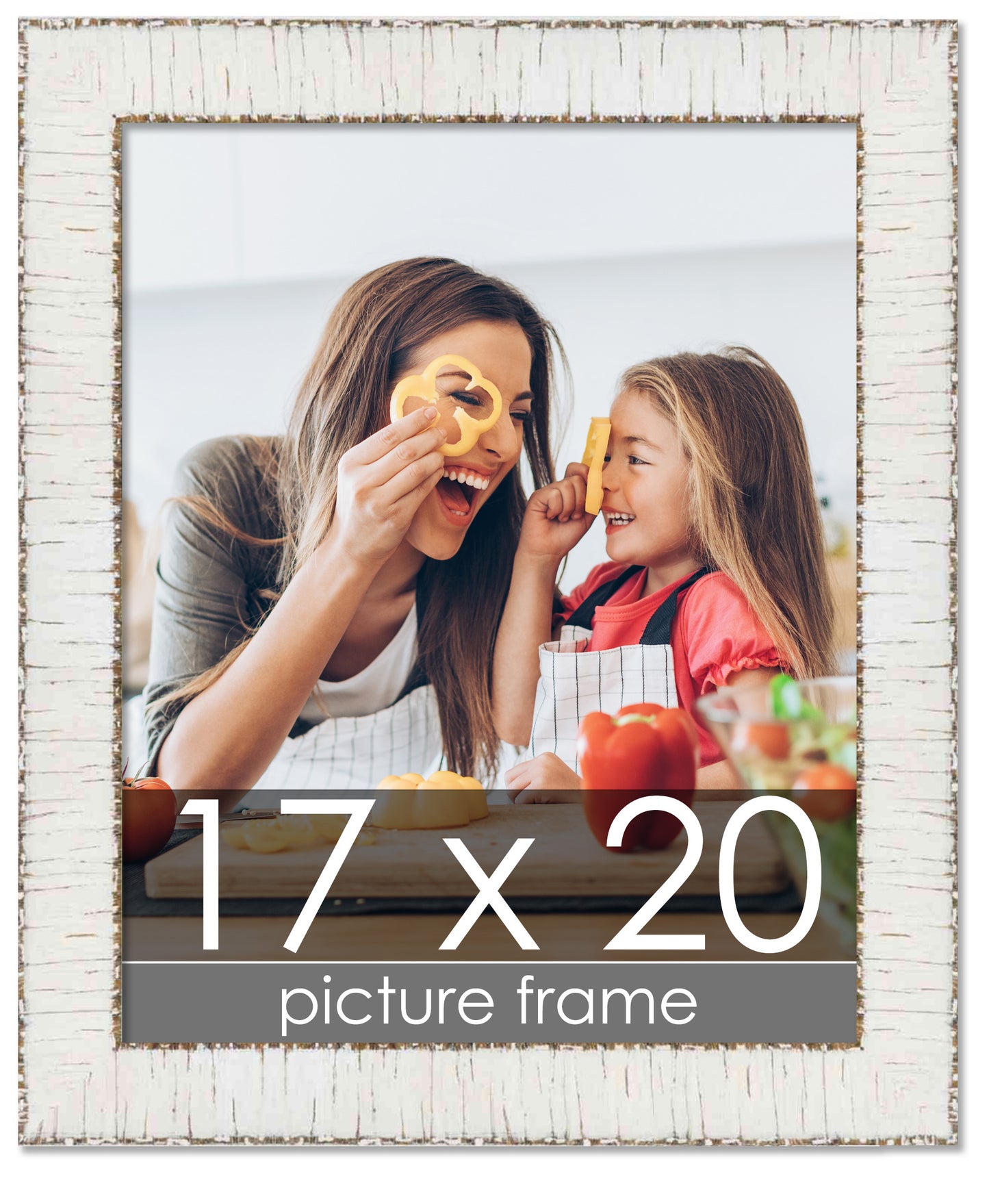 White Rustic Birch Wood Picture Frame