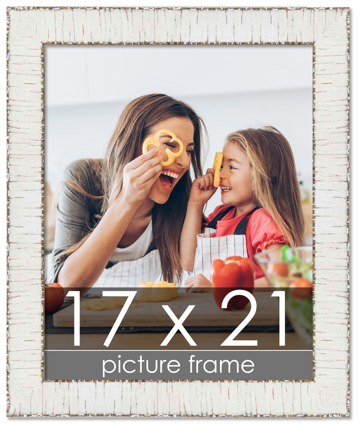 White Rustic Birch Wood Picture Frame