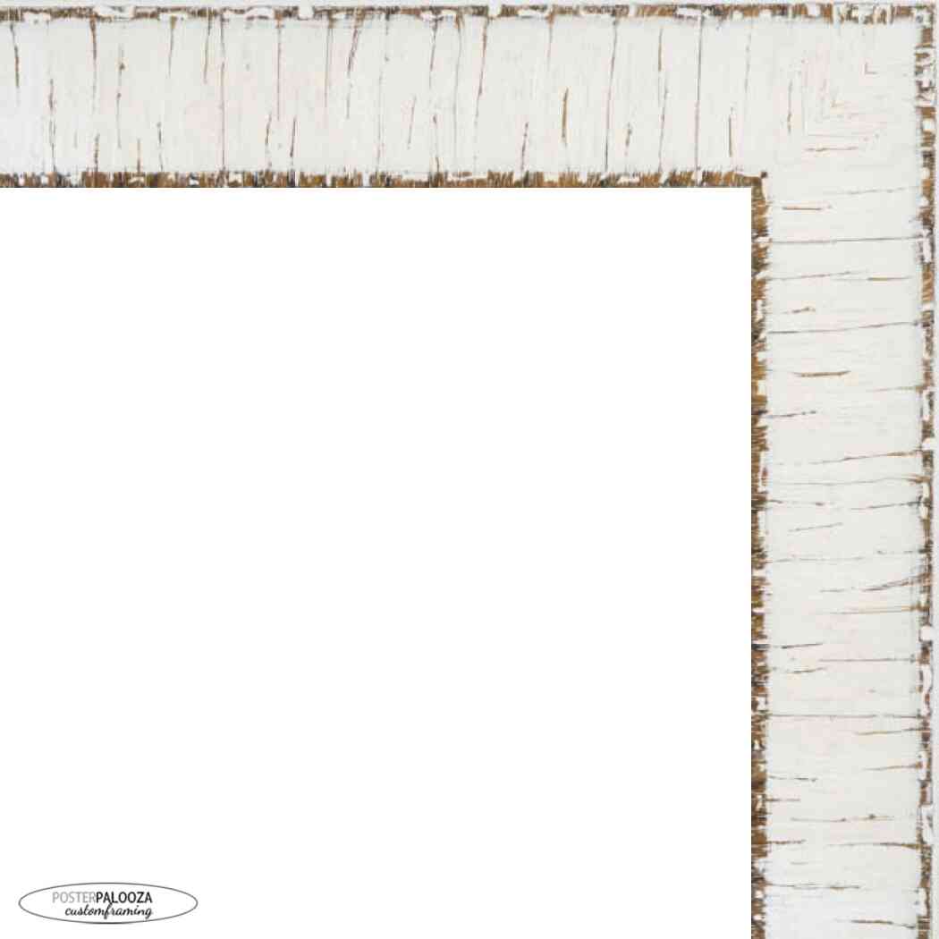 White Rustic Birch Wood Picture Frame
