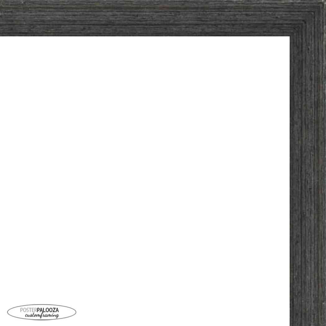 Distressed Black Shadow Box Frame With Dark Berry Acid-Free Suede Backing