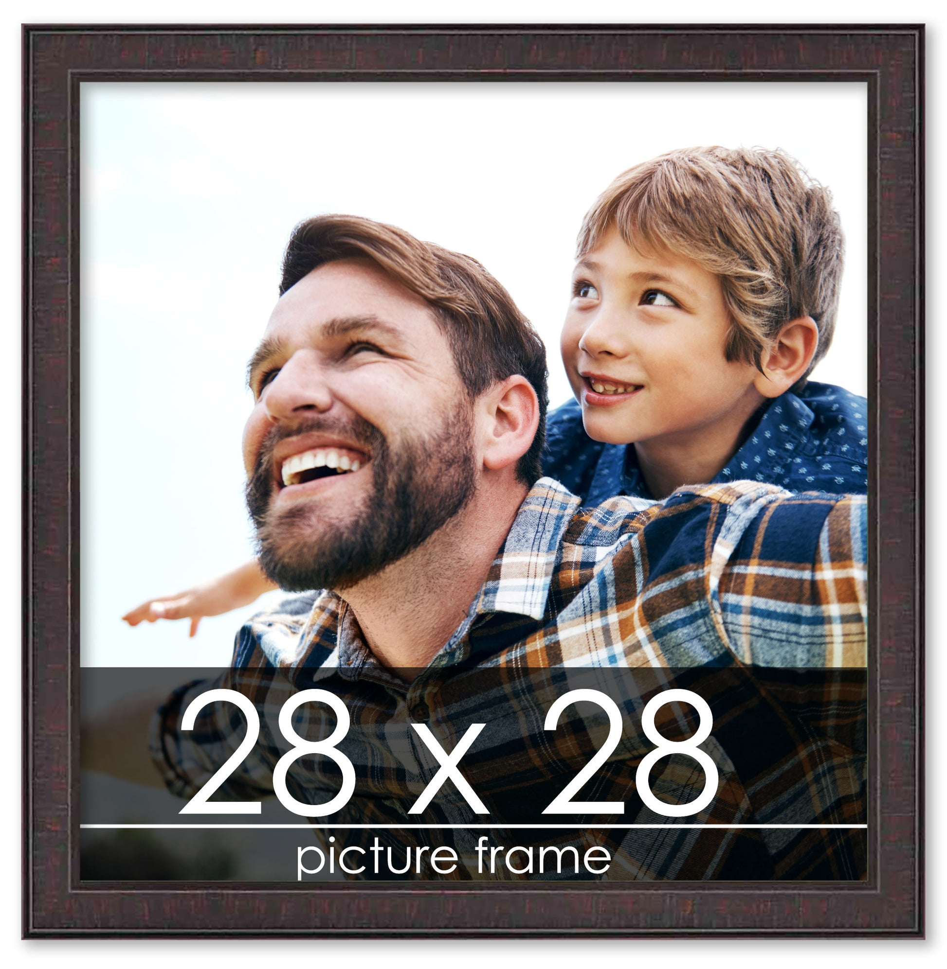 27x40 Contemporary Pewter Complete Wood Picture Frame with UV Acrylic, Foam Board Backing, & Hardware
