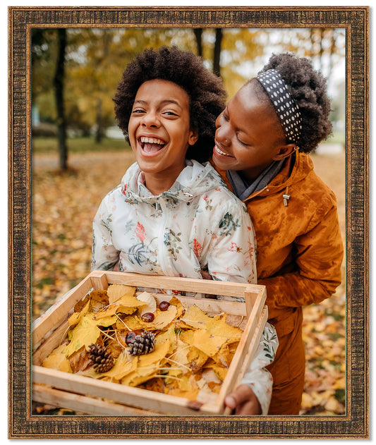 Distressed/Aged Gold Wood Picture Frame