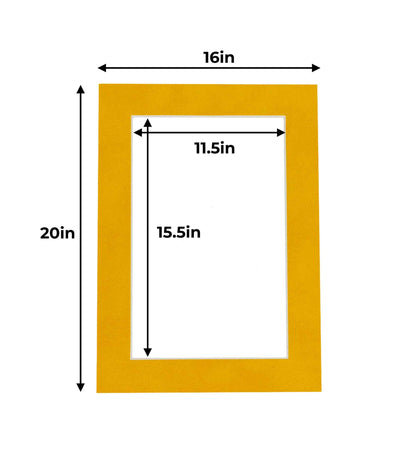 Bright Yellow Precut Acid-Free Matboard