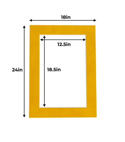 Bright Yellow Precut Acid-Free Matboard