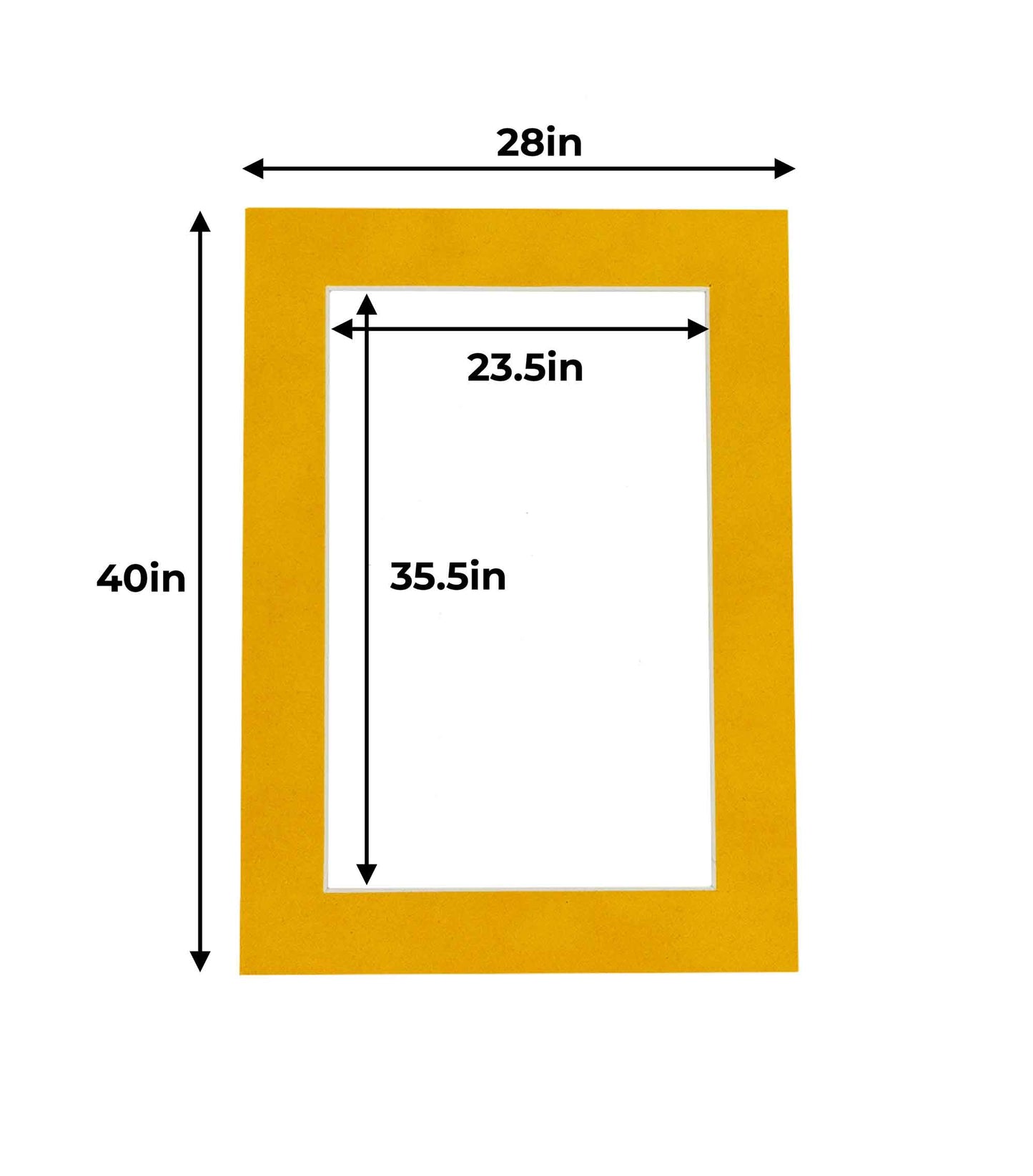 Bright Yellow Precut Acid-Free Matboard