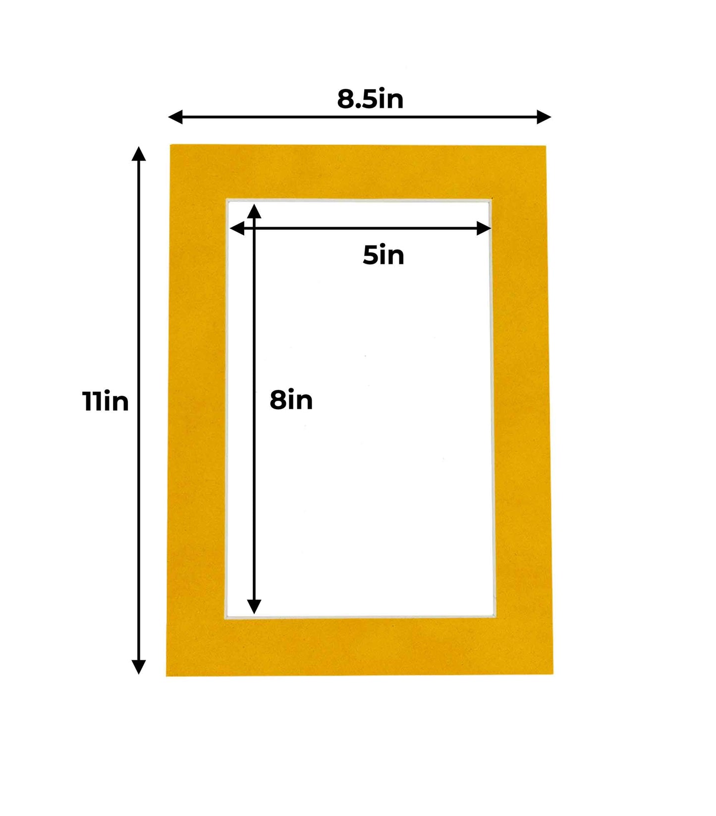 Bright Yellow Precut Acid-Free Matboard