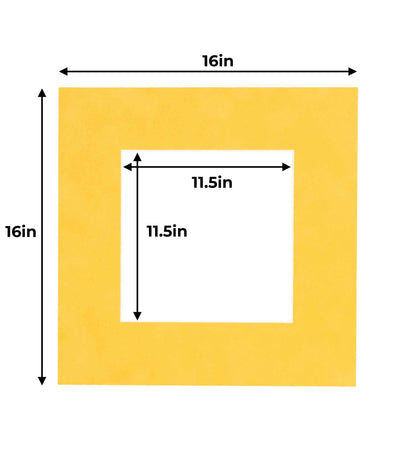 Bright Yellow Precut Acid-Free Matboard