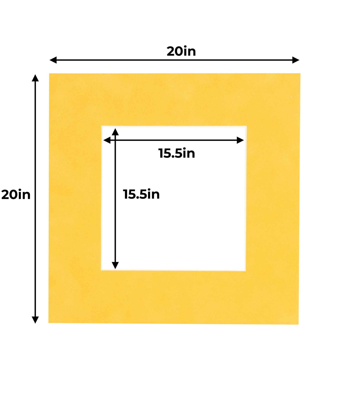 Bright Yellow Precut Acid-Free Matboard