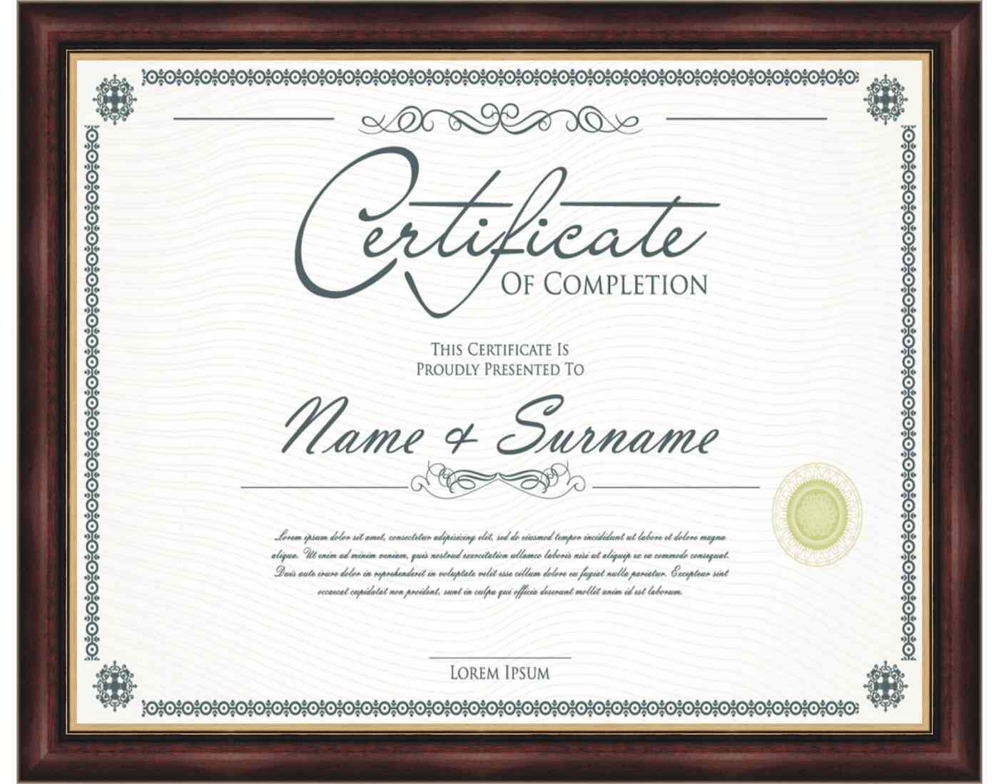 cherry Frame for Certificates & Diplomas