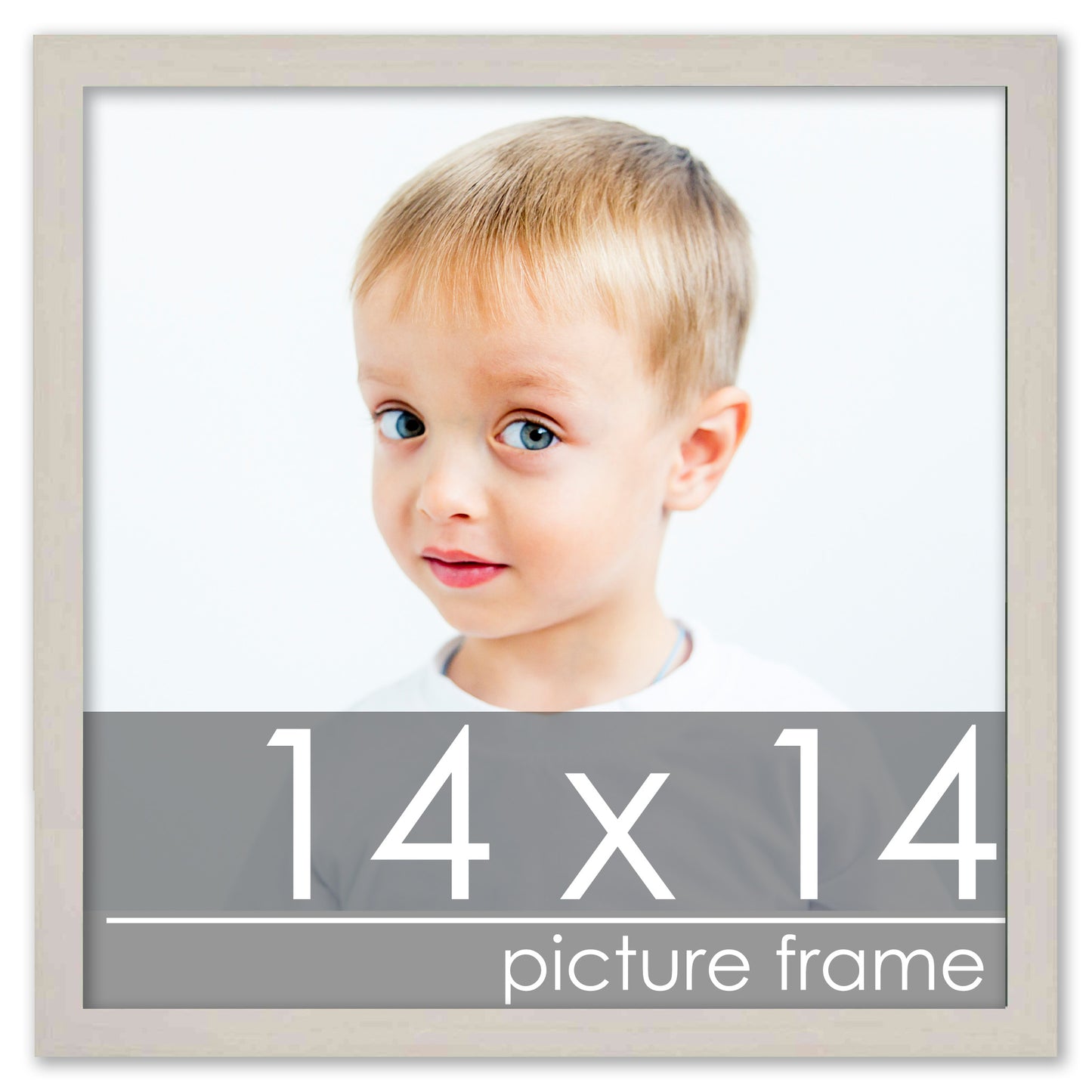 Traditional White Washed Wood Picture Frame