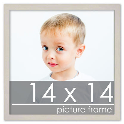 Traditional White Washed Wood Picture Frame