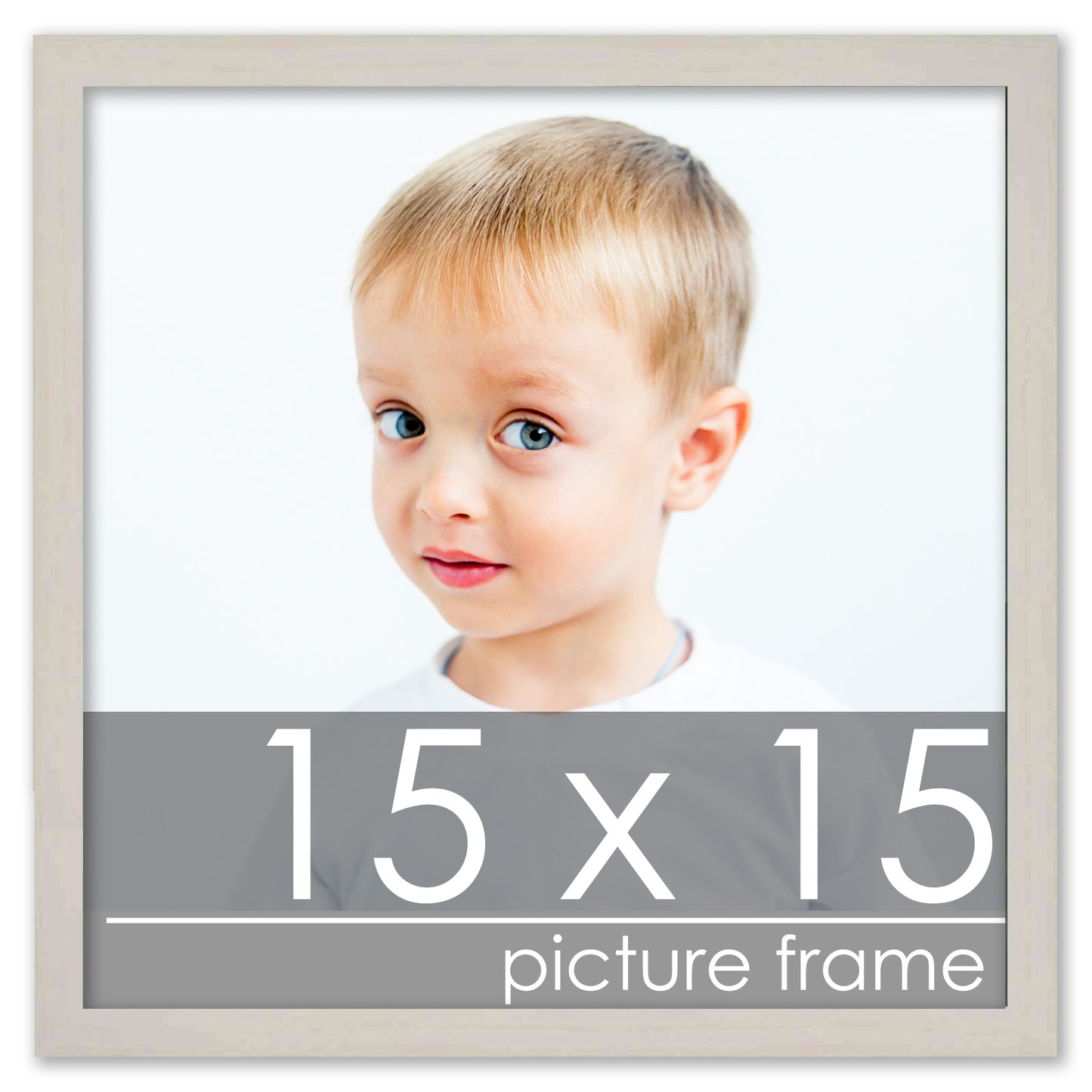 Traditional White Washed Wood Picture Frame