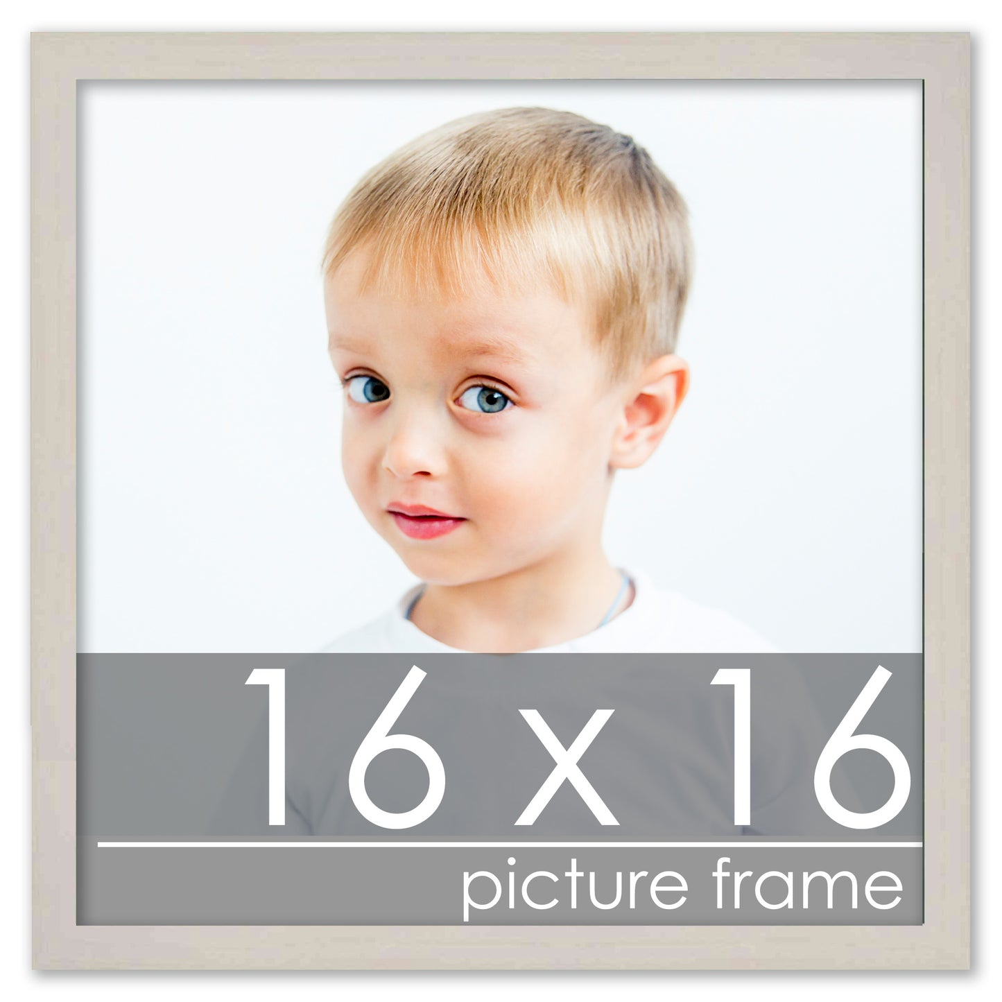 Traditional White Washed Wood Picture Frame