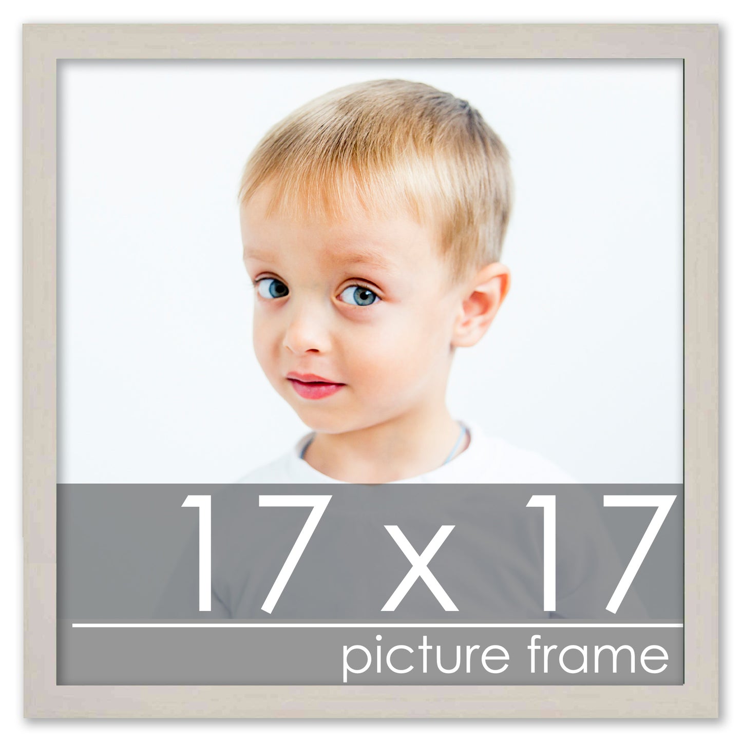 Traditional White Washed Wood Picture Frame