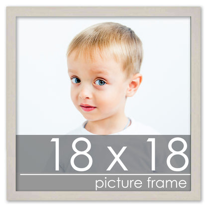 Traditional White Washed Wood Picture Frame