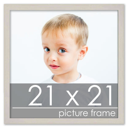 Traditional White Washed Wood Picture Frame