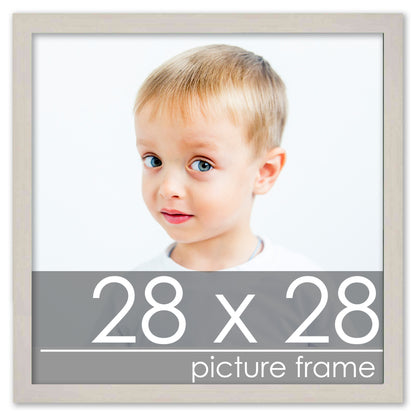 Traditional White Washed Wood Picture Frame