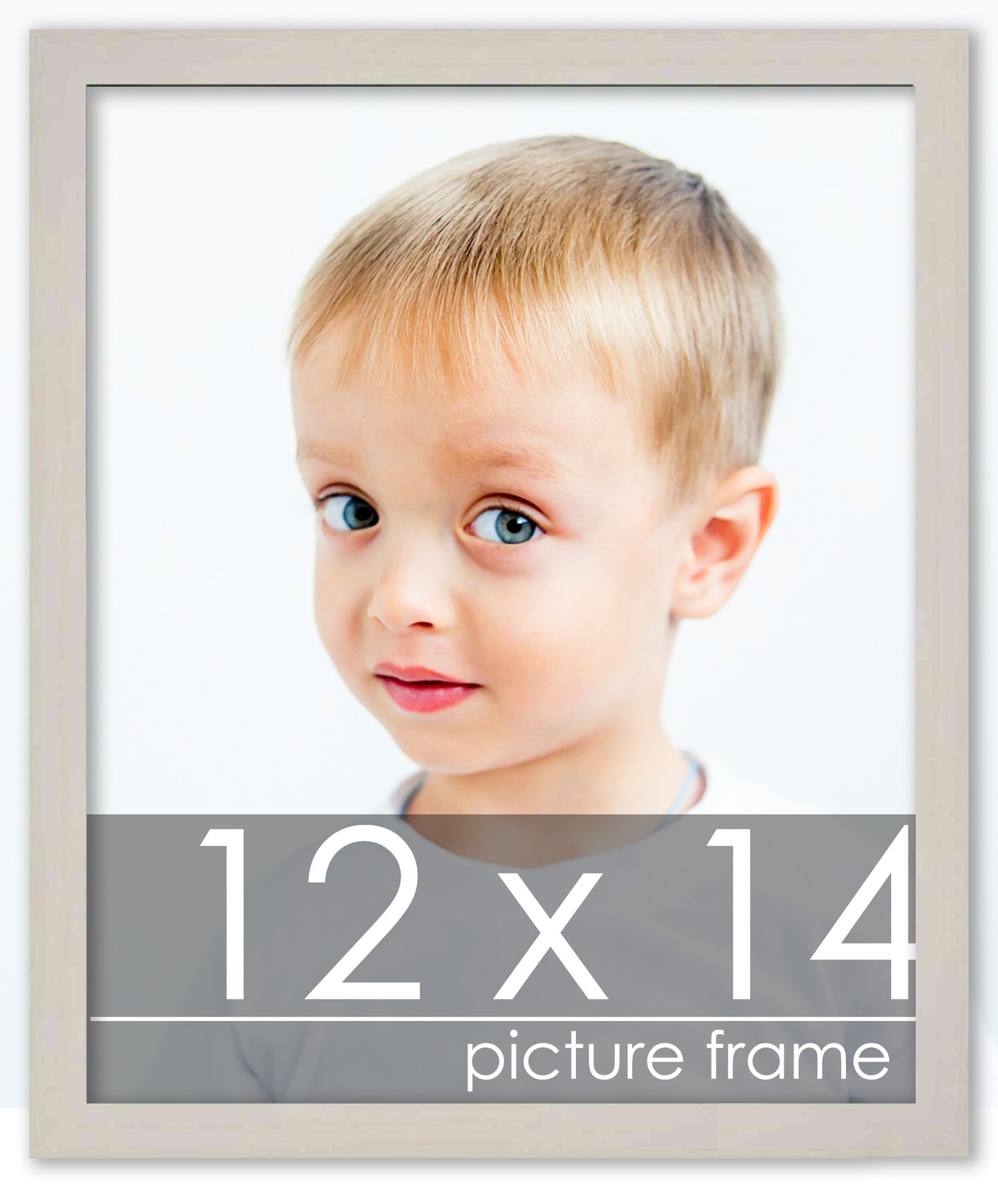 Traditional White Washed Wood Picture Frame