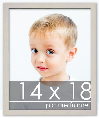 Traditional White Washed Wood Picture Frame