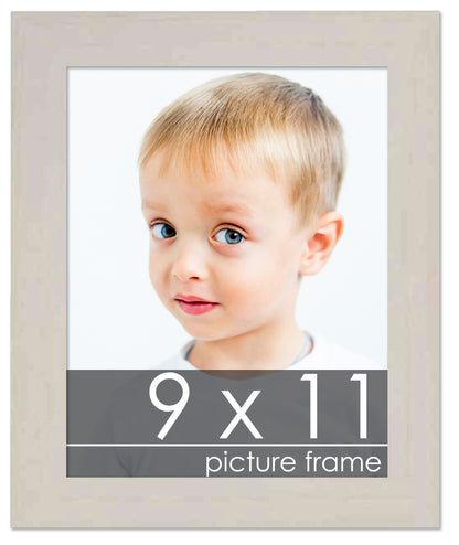 Traditional White Washed Wood Picture Frame