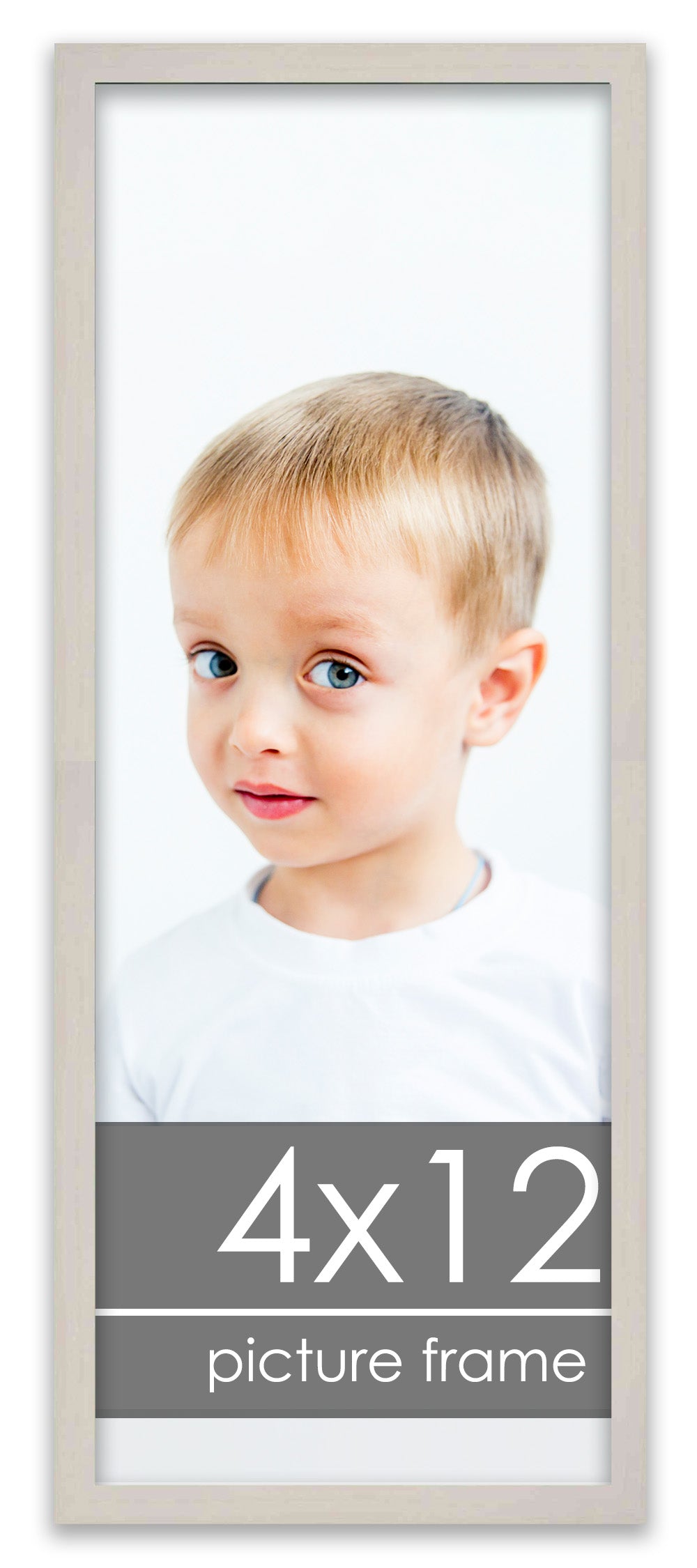 Traditional White Washed Wood Picture Frame