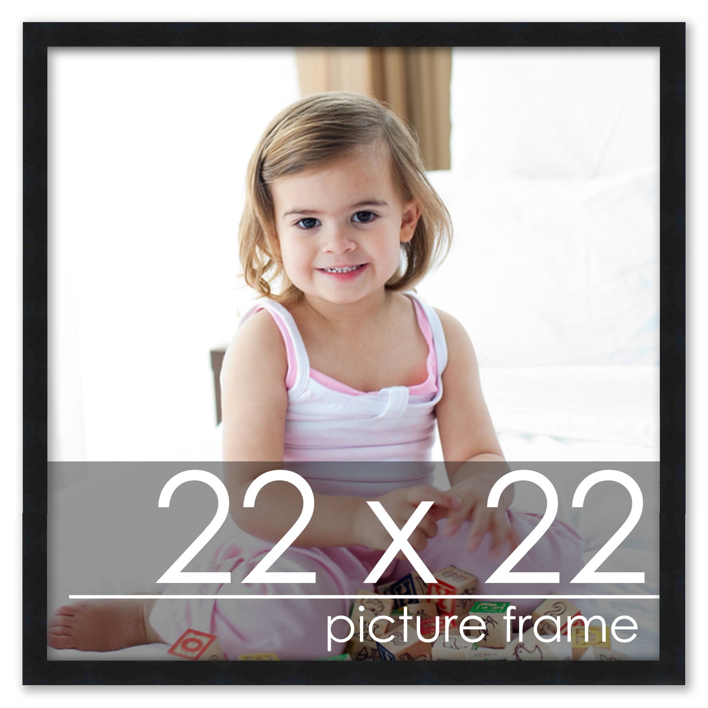 Contemporary Black Wood Picture Frame