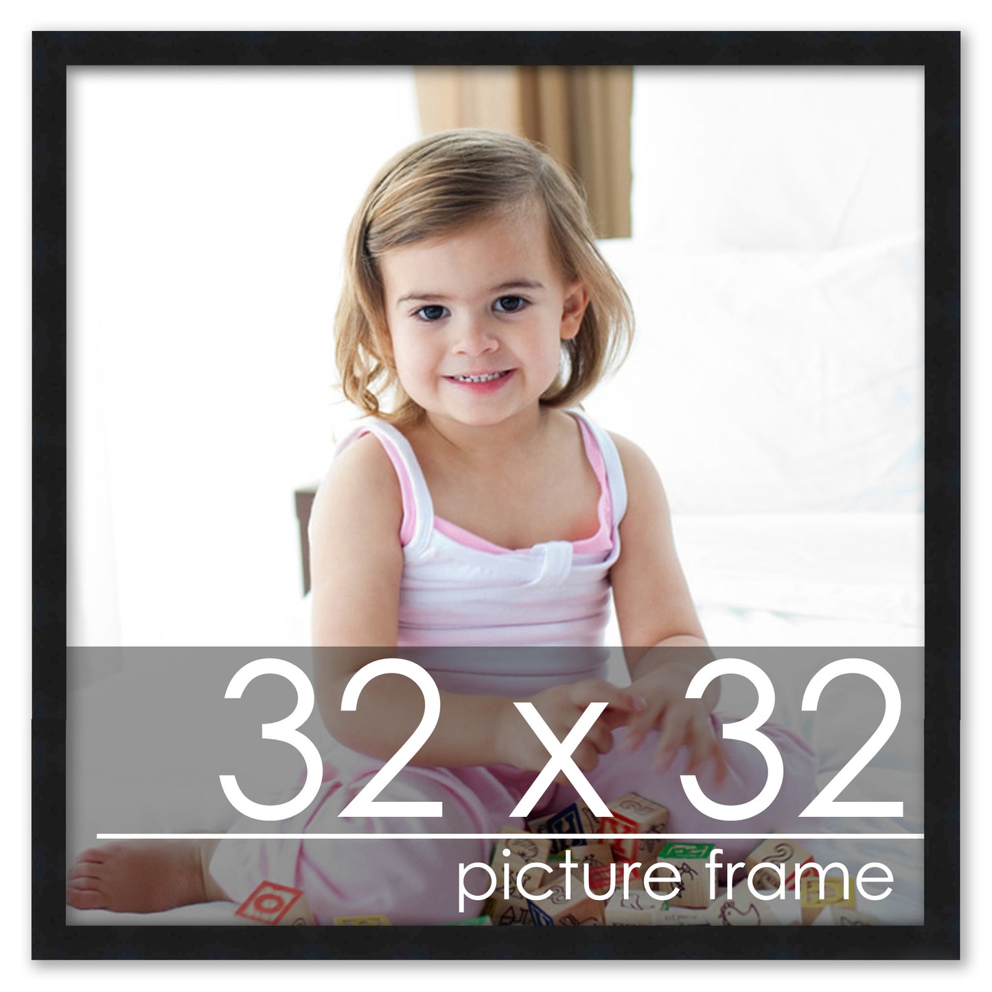 Contemporary Black Wood Picture Frame