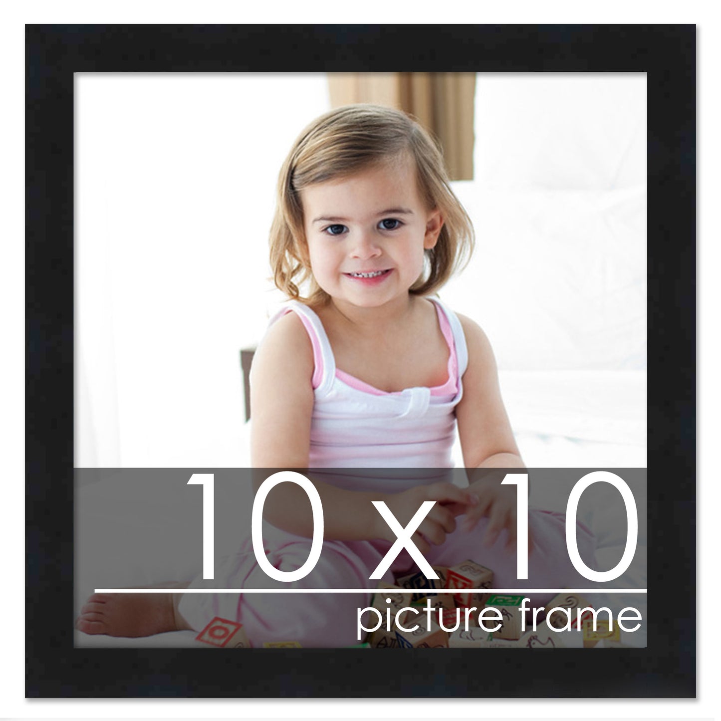 Contemporary Black Wood Picture Frame