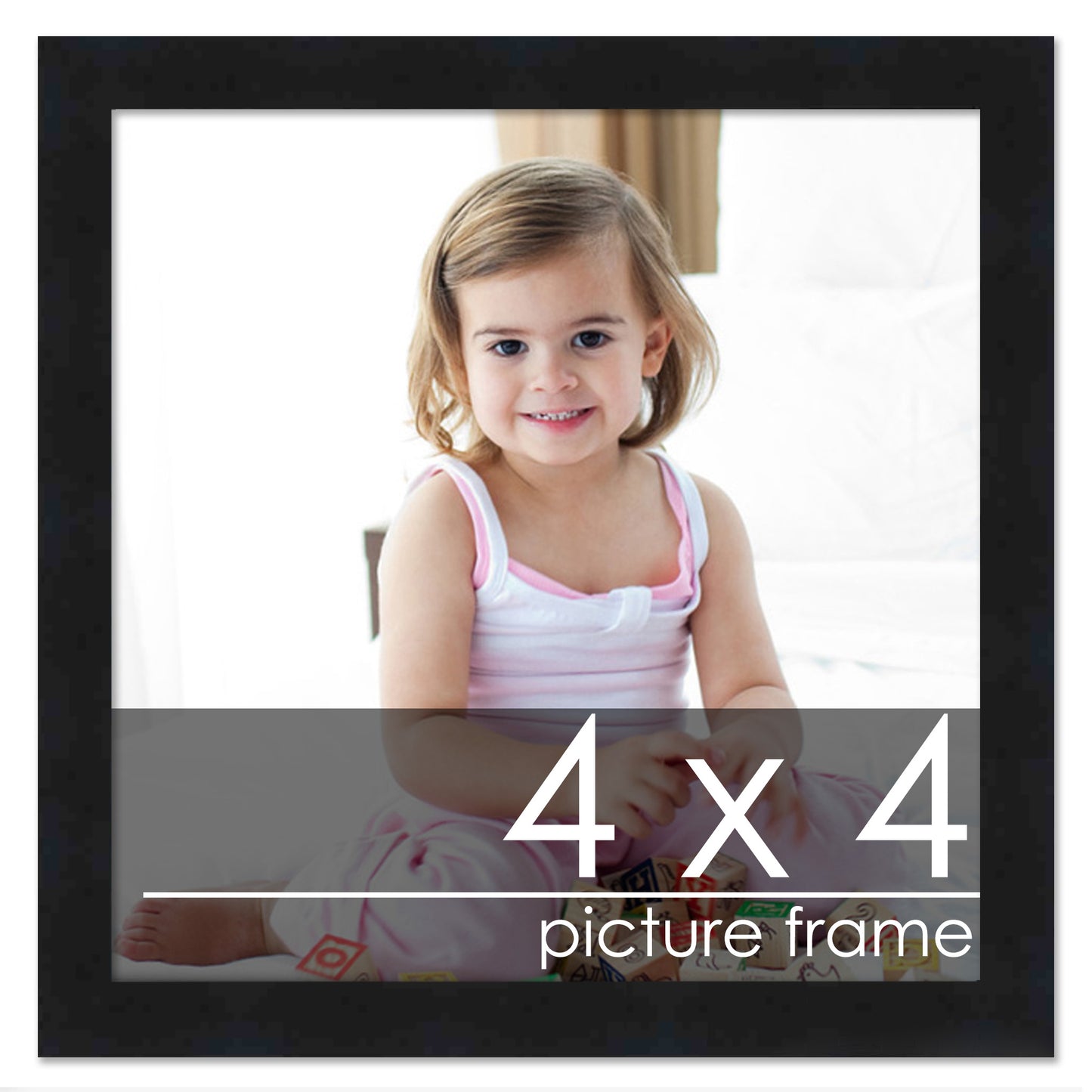 Contemporary Black Wood Picture Frame