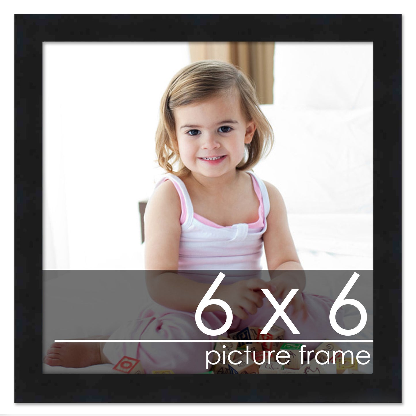 Contemporary Black Wood Picture Frame