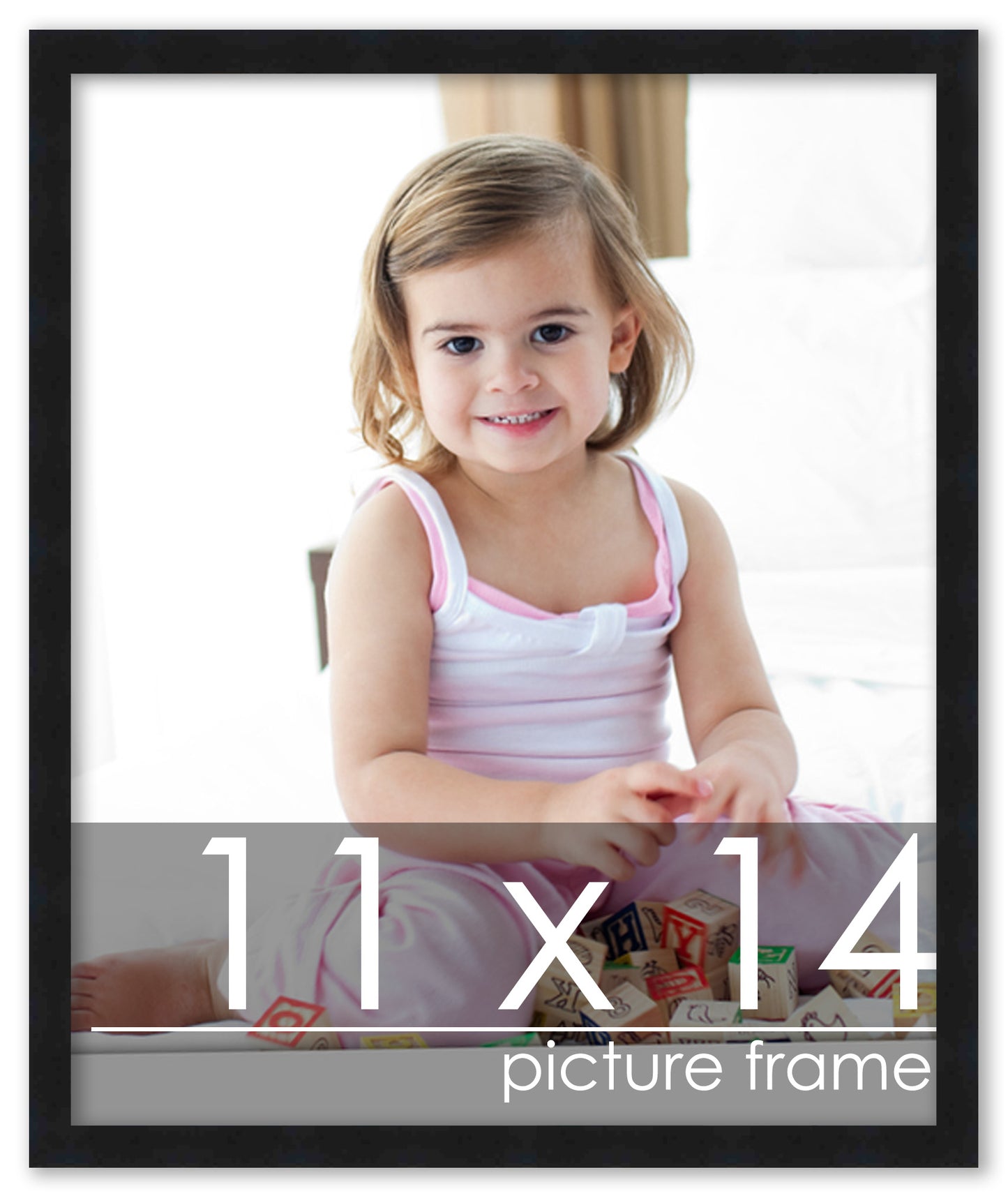 Contemporary Black Wood Picture Frame