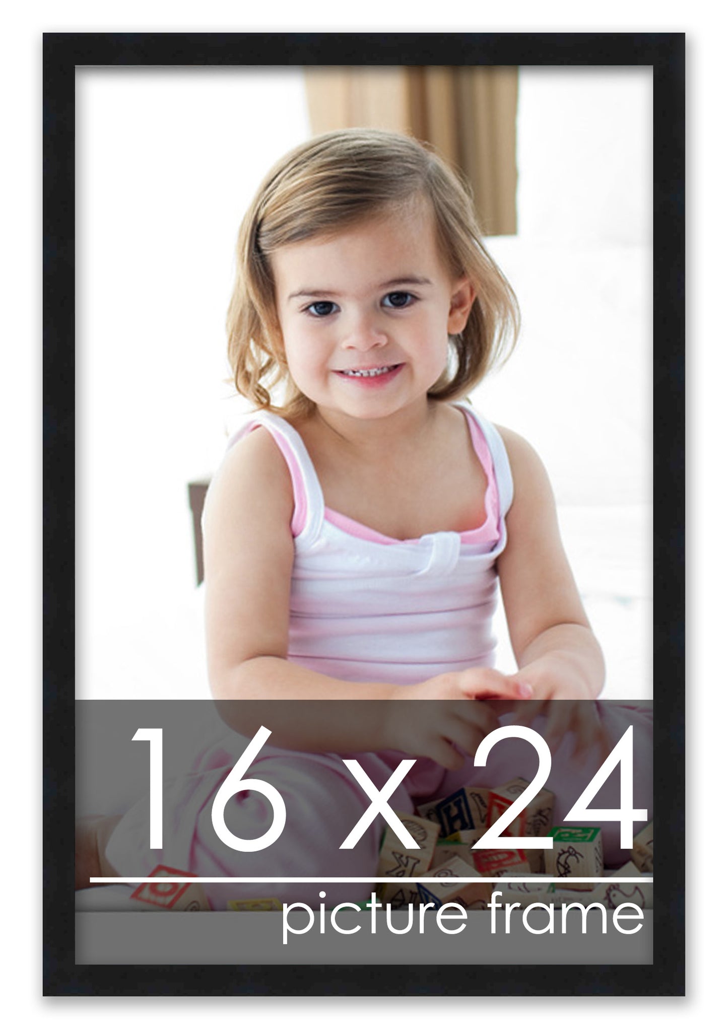 Contemporary Black Wood Picture Frame