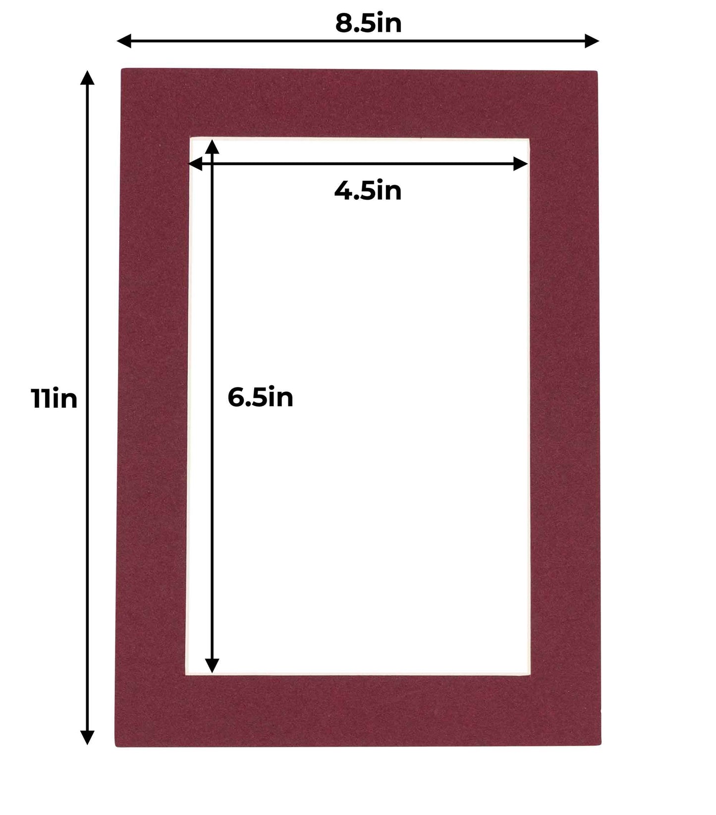 Pack of 25 Maroon Precut Acid-Free Matboards