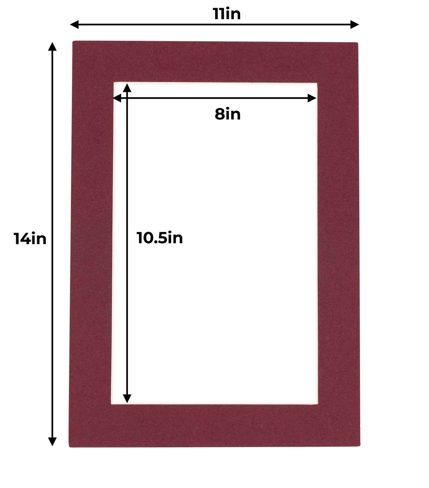 Pack of 25 Maroon Precut Acid-Free Matboards