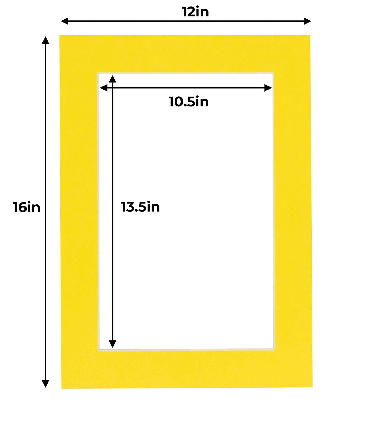 Yellow Precut Acid-Free Matboard Set with Clear Bag & Backing