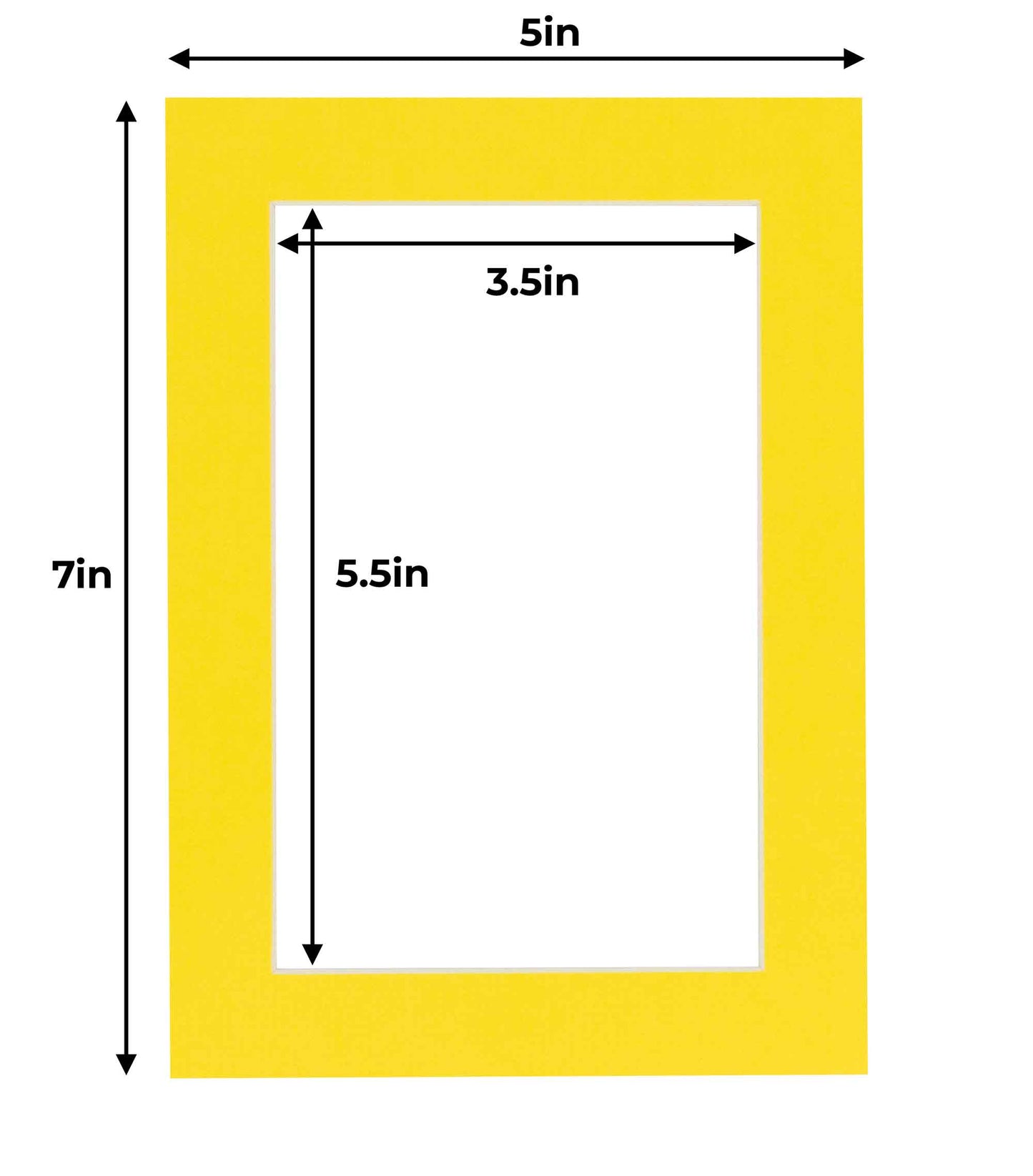 Yellow Precut Acid-Free Matboard Set with Clear Bag & Backing