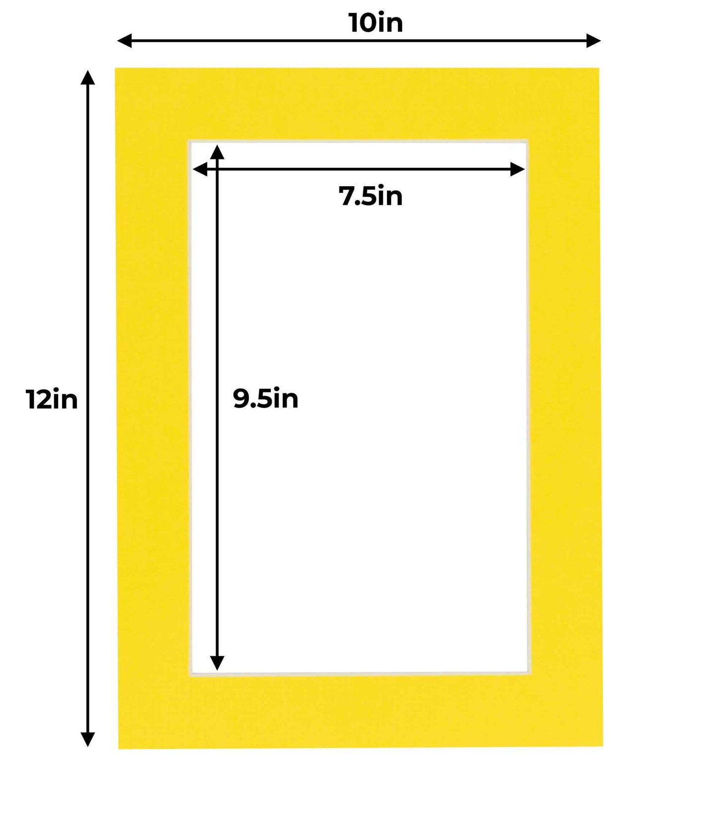 Yellow Precut Acid-Free Matboard Set with Clear Bag & Backing