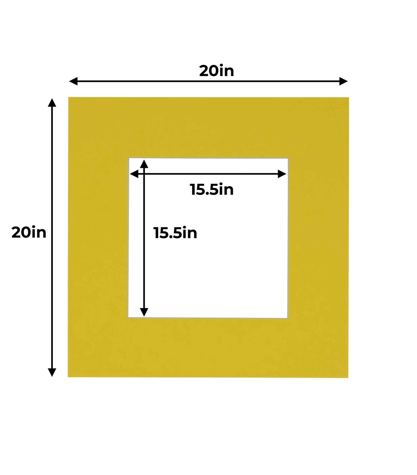 Yellow Precut Acid-Free Matboard Set with Clear Bag & Backing