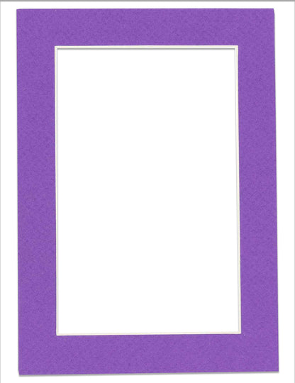 Purple Precut Acid-Free Matboard Set with Clear Bag & Backing