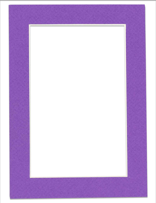 Purple Precut Acid-Free Matboard Set with Clear Bag & Backing