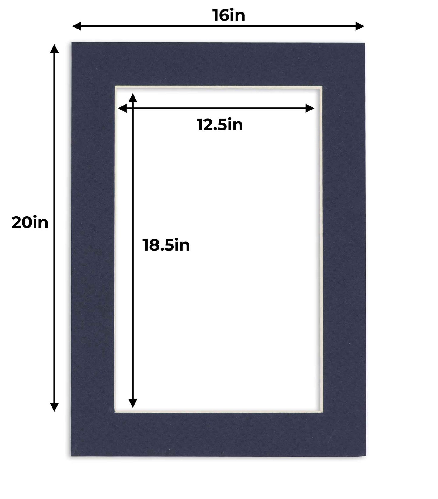 Navy Blue Precut Acid-Free Matboard